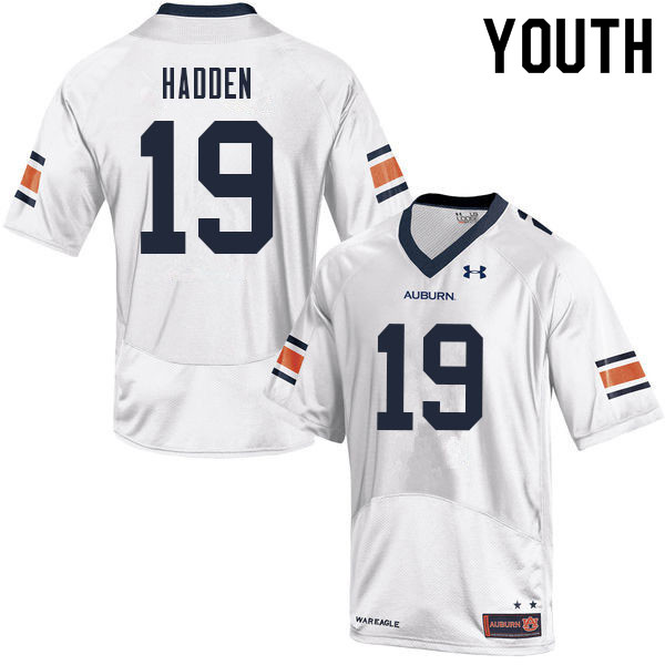 Youth #19 Kamal Hadden Auburn Tigers College Football Jerseys Sale-White